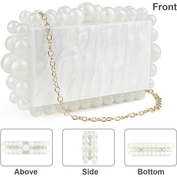 Bag Clutch Purses for Women, Rhinestones Purse, Sparkling Envelope - Picture 6 of 8